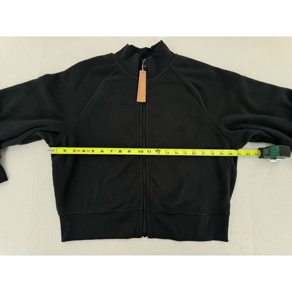 Skims Fleece Lounge Track Jacket Sz XXL Cropped Black Onyx Outdoor Casual New - Picture 6 of 15
